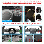 Black Aluminum Paddle Shifter Extension Kit for Audi A3 A4 A5 (2015-2019)