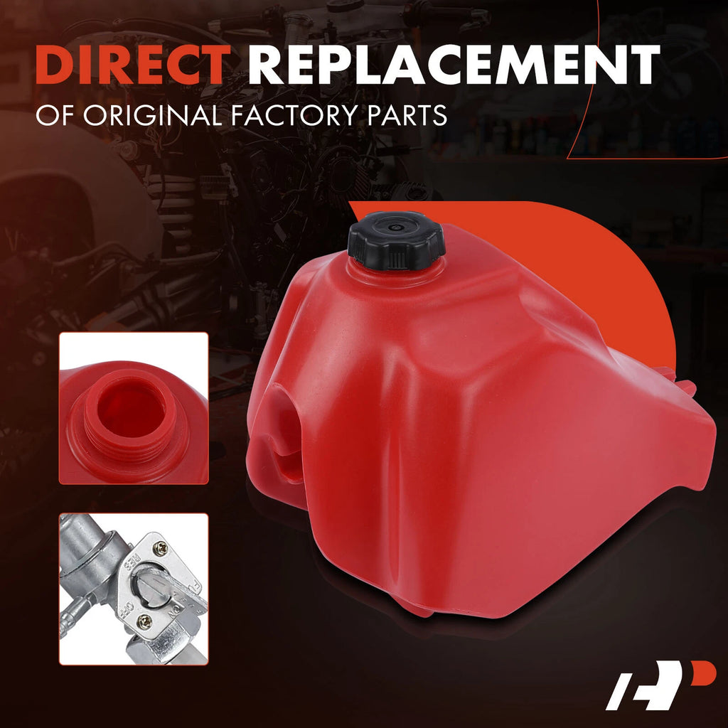 Fuel Tank with Cap & Petcock for Honda ATC185 (1980) ATC200 (1981–1983)