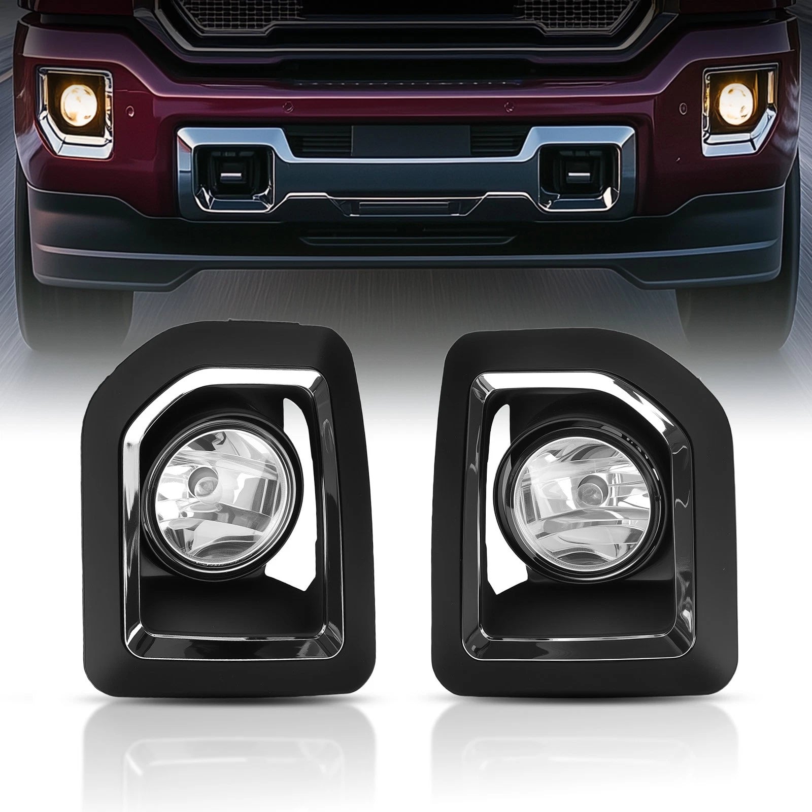 Fog Lights for GMC Sierra 2500HD 3500HD (2015–2019) + Wiring