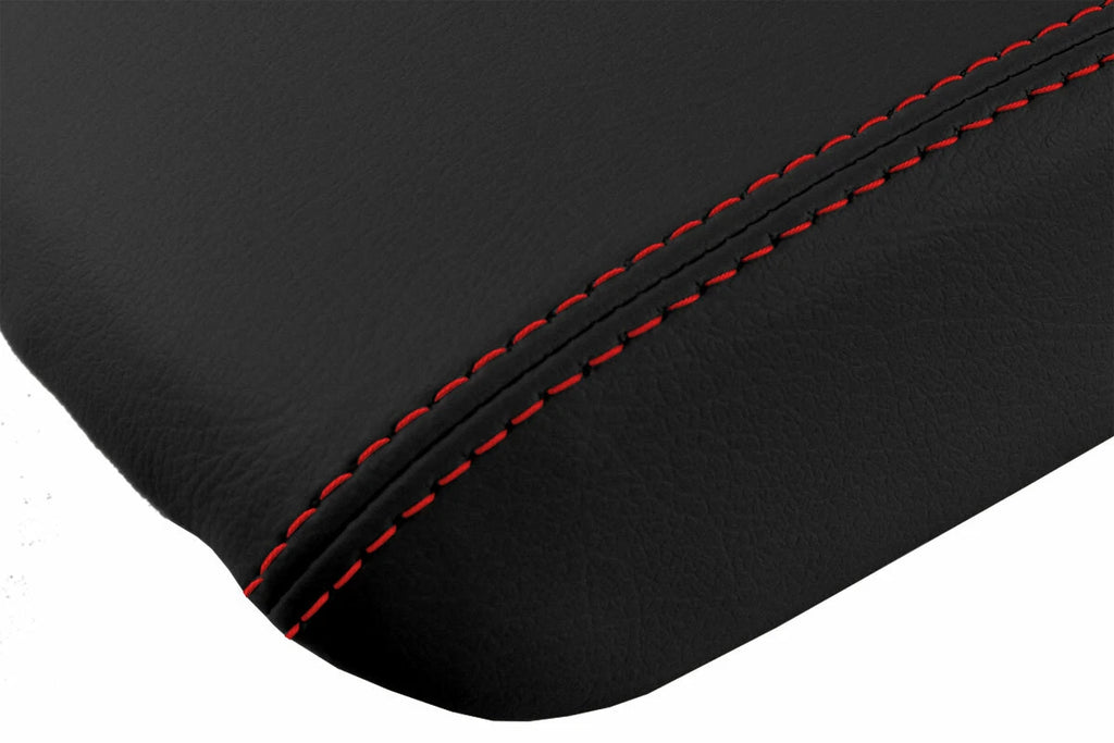 Console Lid Pull Over Cover Leather for Honda Civic (2006–2011) Red Stitch