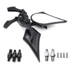 Black Billet Skull Blade Mirror for Honda Kawasaki Suzuki Cruiser (All Years)
