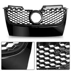 Badgeless Hex Mesh Grille for VW Jetta GLI GTI (2006–2009) Glossy Black