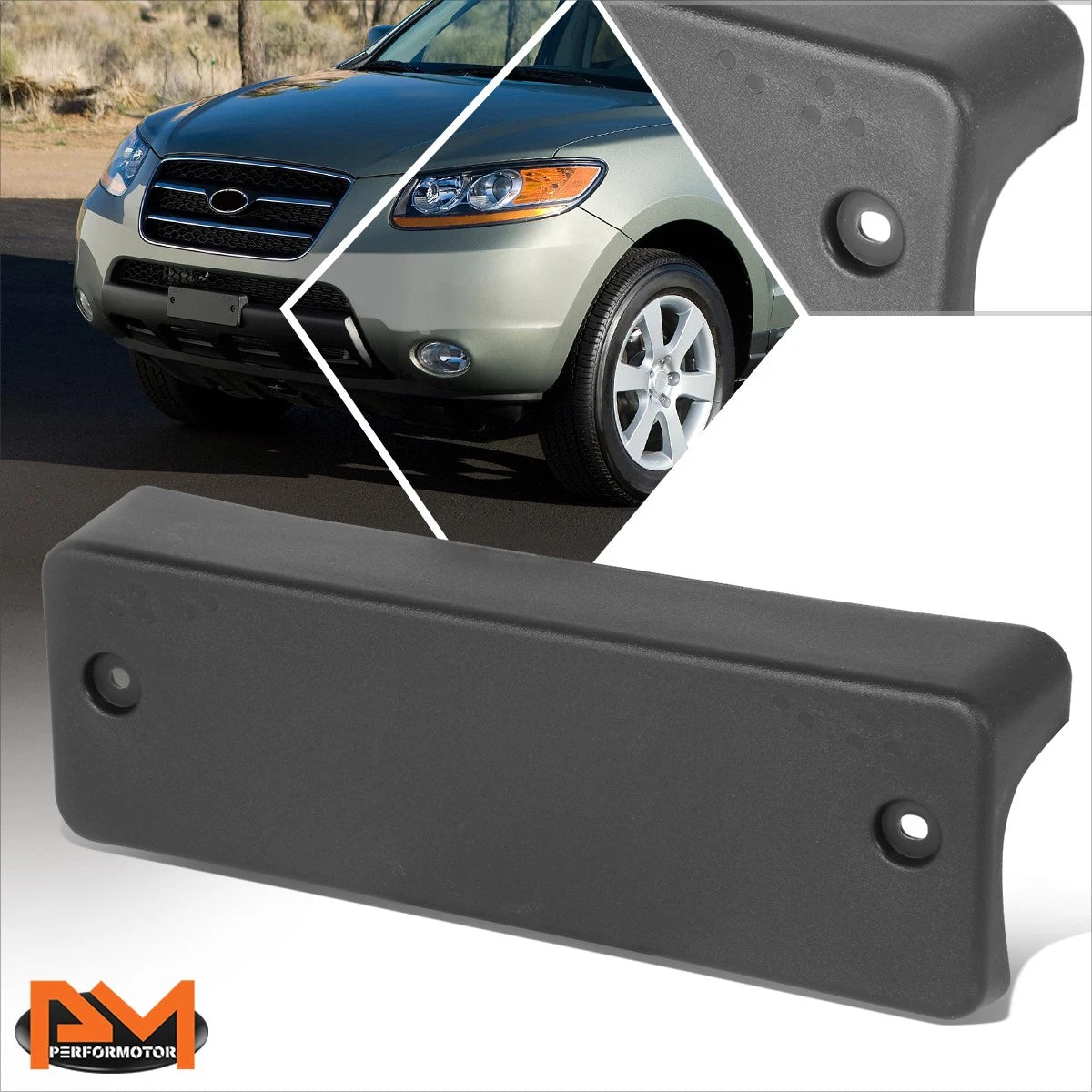 Front Bumper License Plate Mounting Bracket for Santa Fe (2007–2009)