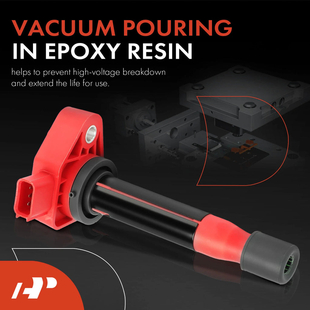 6x Red Ignition Coil for Honda Accord (2000–2003) Odyssey (1999–2010)