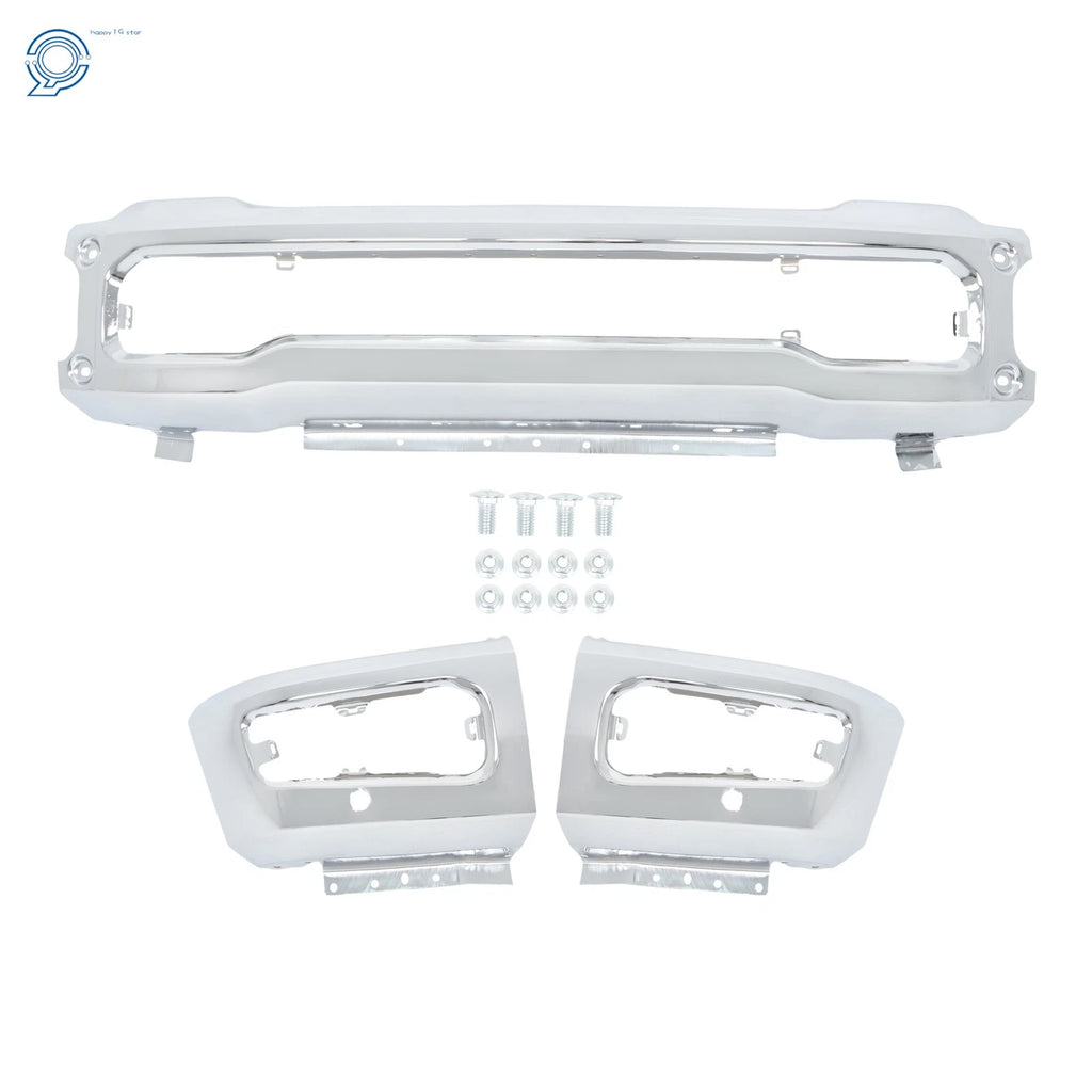 Front Bumper Face Bar Split Chrome for Ford F250 F350 (2023-2025)