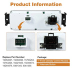 A/C Climate Control Module Panel for Chevy Tahoe Silverado GMC (1999–2002)
