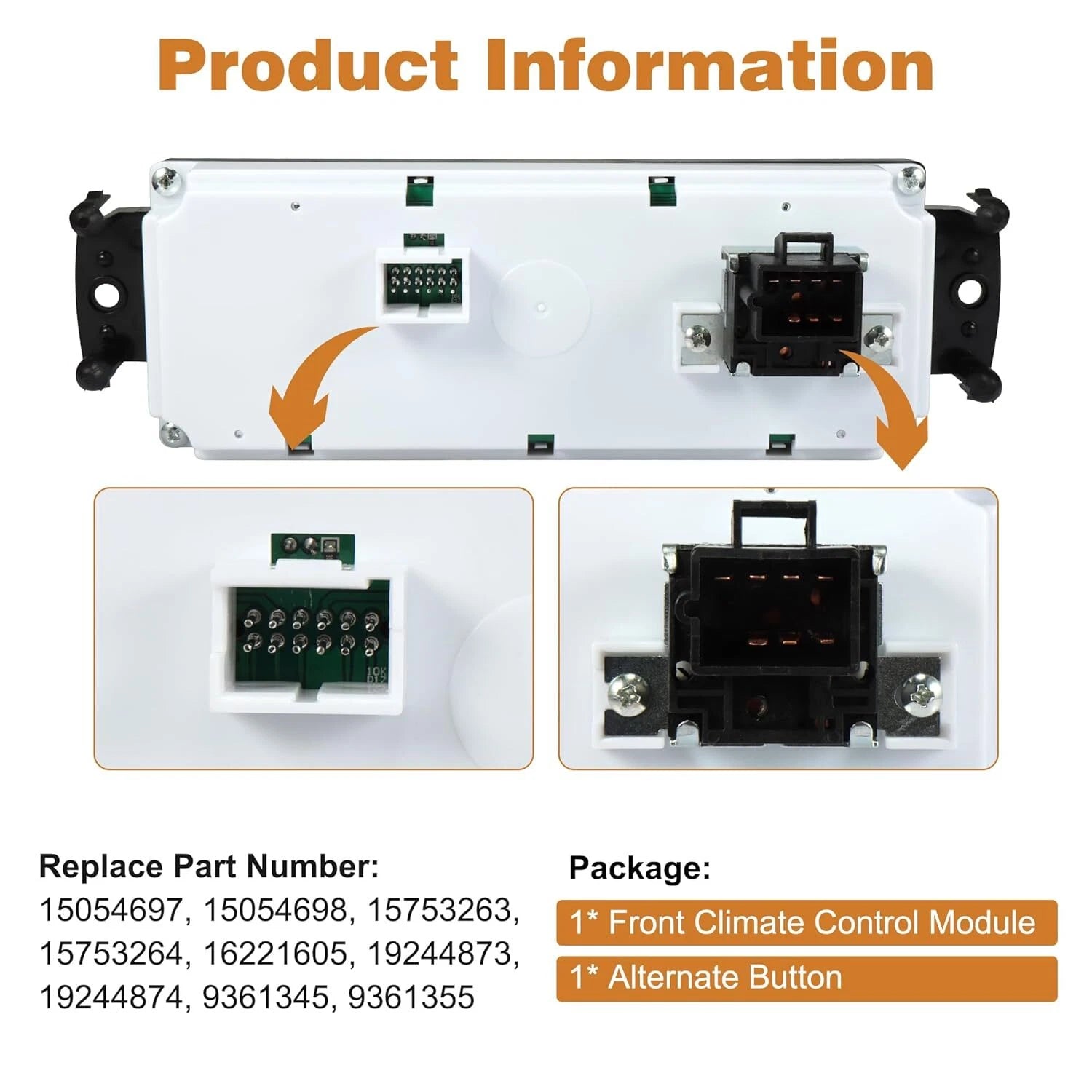A/C Climate Control Module Panel for Chevy Tahoe Silverado GMC (1999–2002)