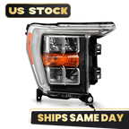 LED Headlight Chrome Bezel for Ford F-150 (2021–2023) Right Passenger Side