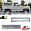 2X White LED Side Marker Light for Ford Bronco F150 F250 F350 (1980–1986)