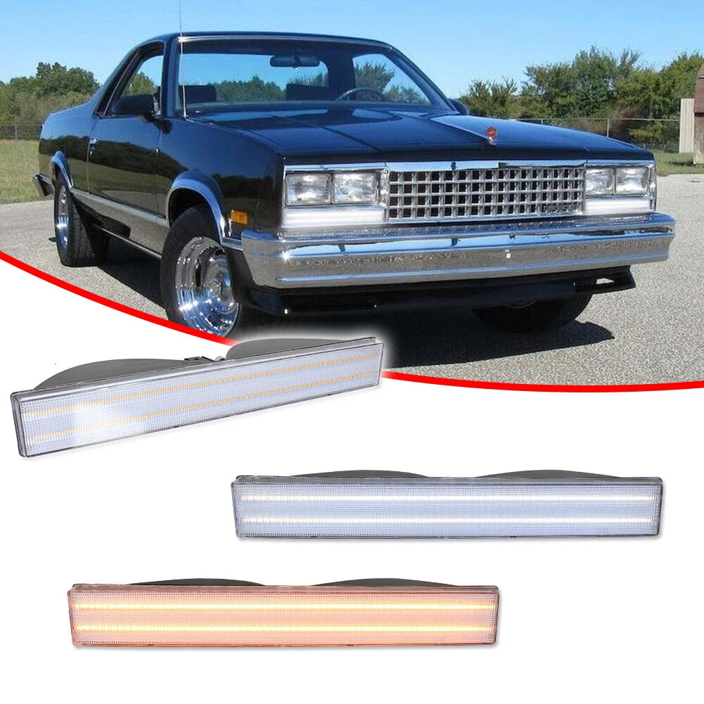 LED Clear DRL Signal Lights for Chevrolet El Camino Malibu Caballero
