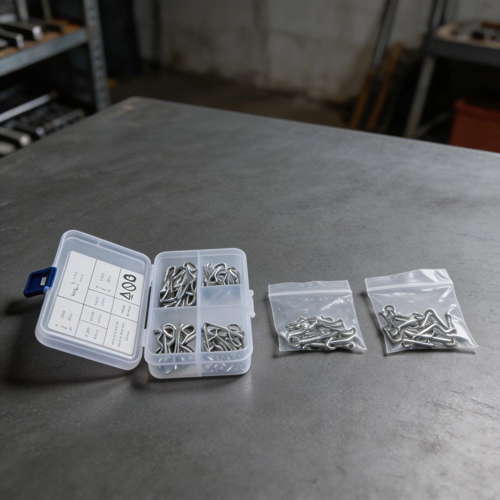 100PCS R Type Cotter Pin for Automotive (Zinc Plated, Heavy Duty)