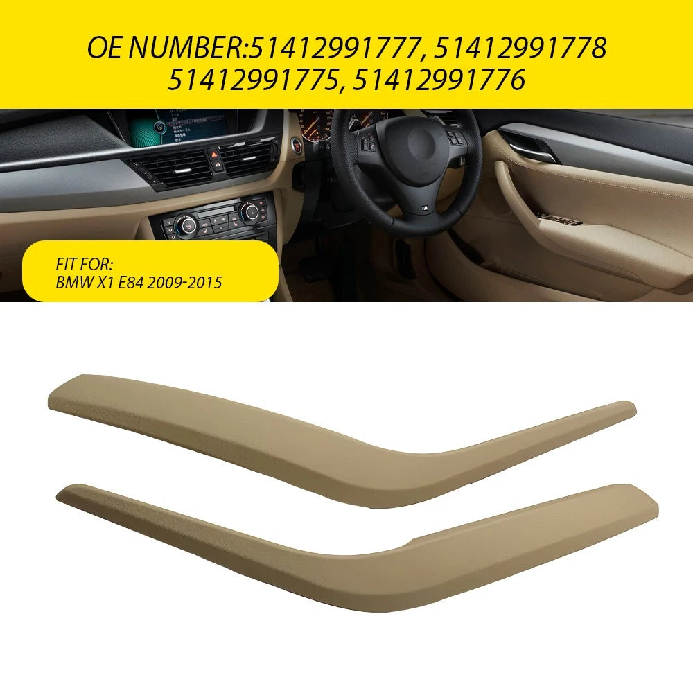 2X Inner Door Panel Handle Trim Cover for BMW X1 (2009–2016) Beige