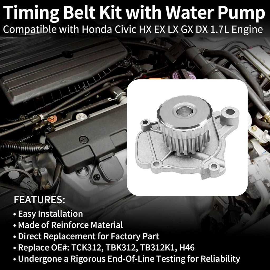 Timing Belt Kit with Water Pump for Honda Civic DX (2001-2005)