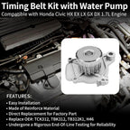 Timing Belt Kit with Water Pump for Honda Civic DX (2001-2005)