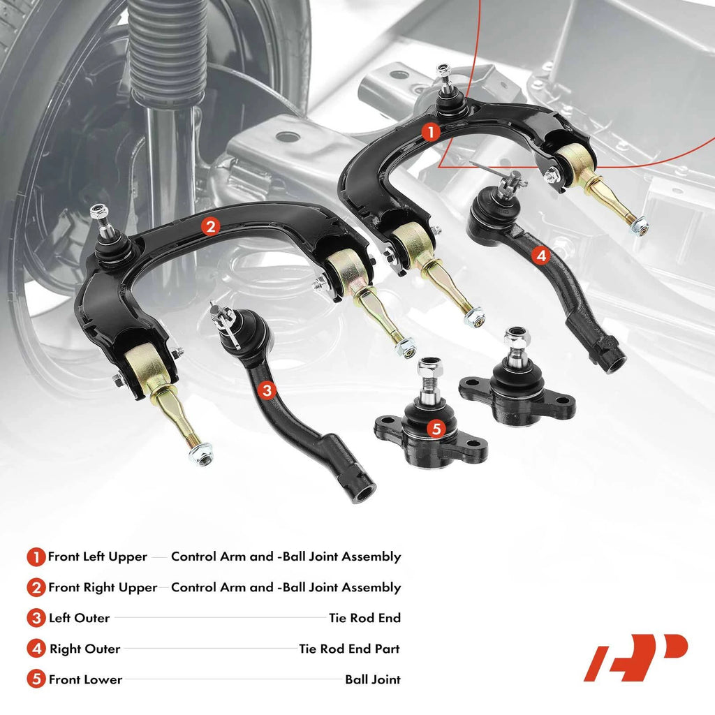 Set of 6 Front Control Arms with Ball Joints for Hyundai Sonata