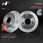 Rear Drilled Brake Rotors & Ceramic Pads for Mitsubishi Eclipse (2006-2012)