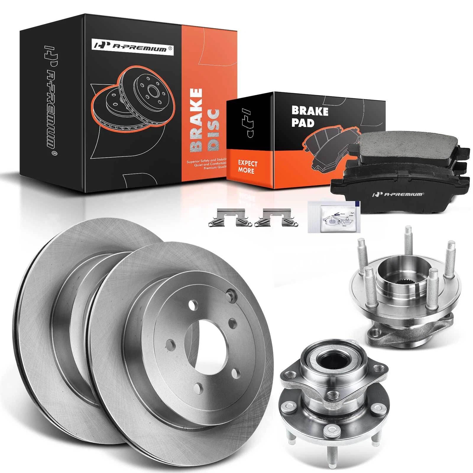 Rear Disc Brake Rotor & Pads for Lincoln MKX Ford Edge (2007–2015)