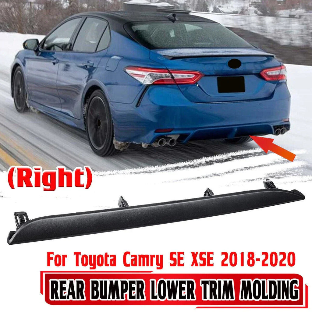 1X Right Rear Bumper Trim Molding Black for Toyota Camry SE XSE (2018–2020)