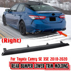 1X Right Rear Bumper Trim Molding Black for Toyota Camry SE XSE (2018–2020)