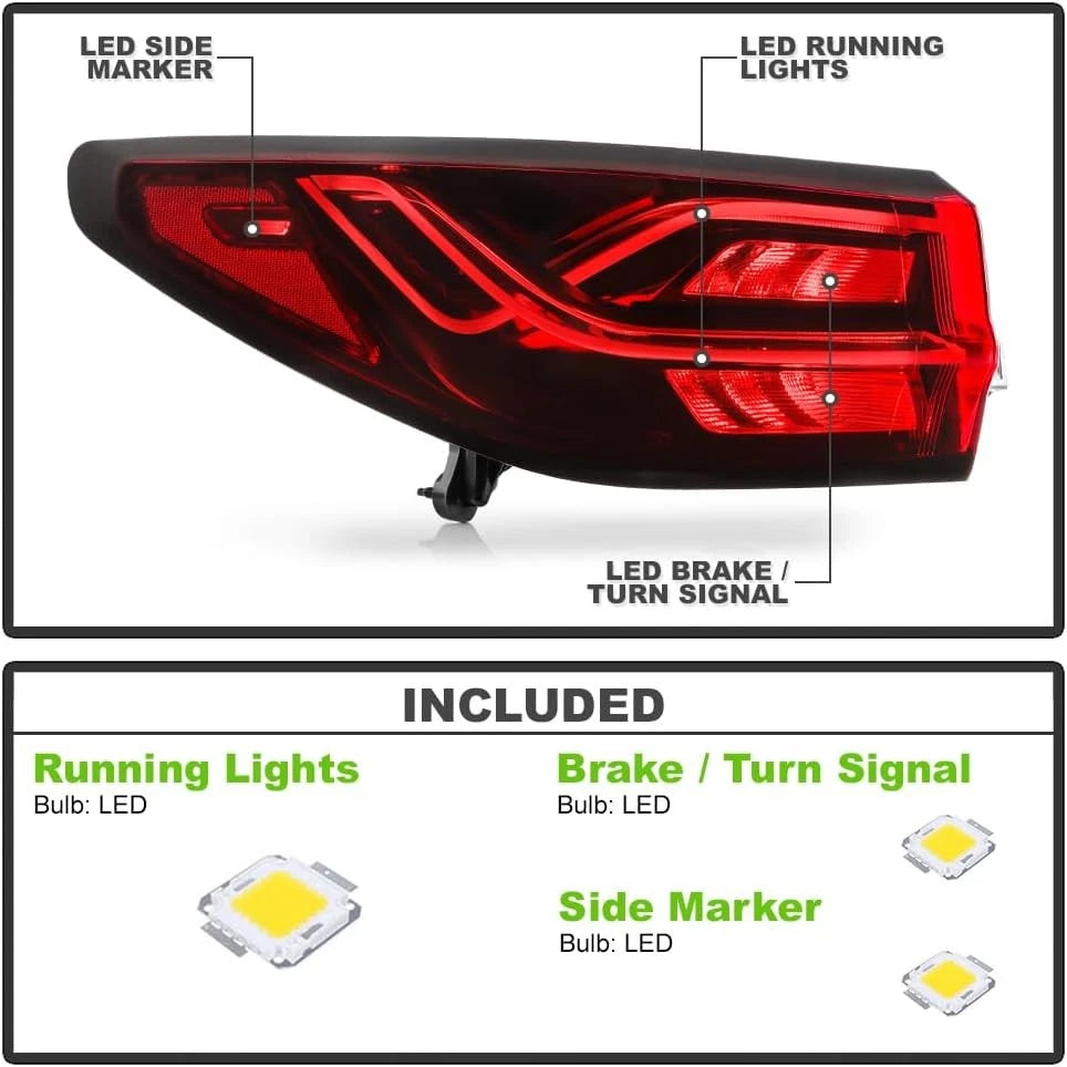 LED Tail Lights Outer Brake Lamps for Chevy Blazer (2023–2026)