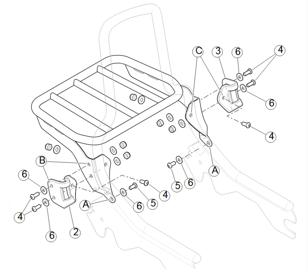 Sport Luggage Rack for Harley Softail Slim Street Bob (2018–2020)