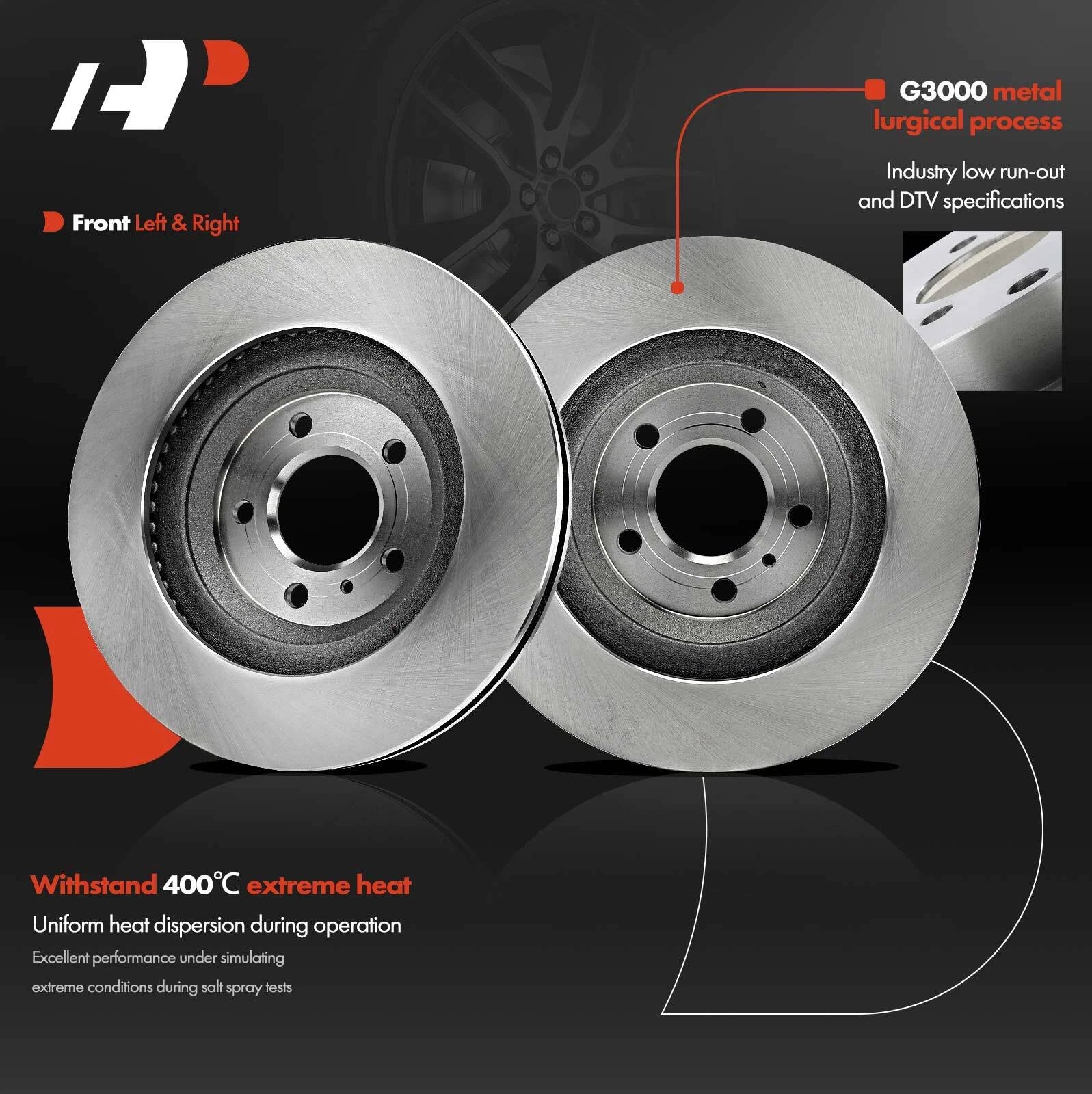 Front Disc Brake Rotors for Chevrolet Impala, Buick LaCrosse (2012-2013)