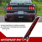 Sequential LED Rear Bumper Reflector Lights for Ford Mustang (2015–2017)