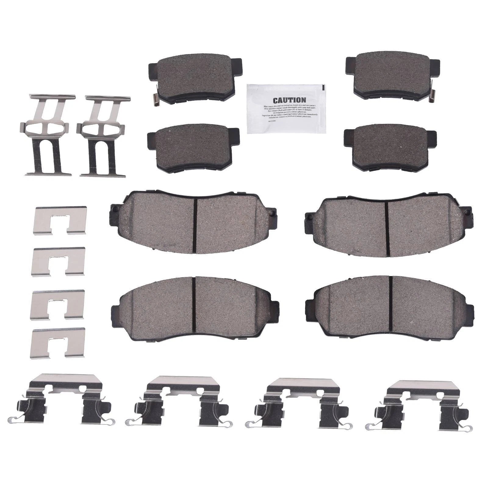 Set of 8 Ceramic Disc Brake Pads for Honda CR-V Acura RDX (2007–2016)