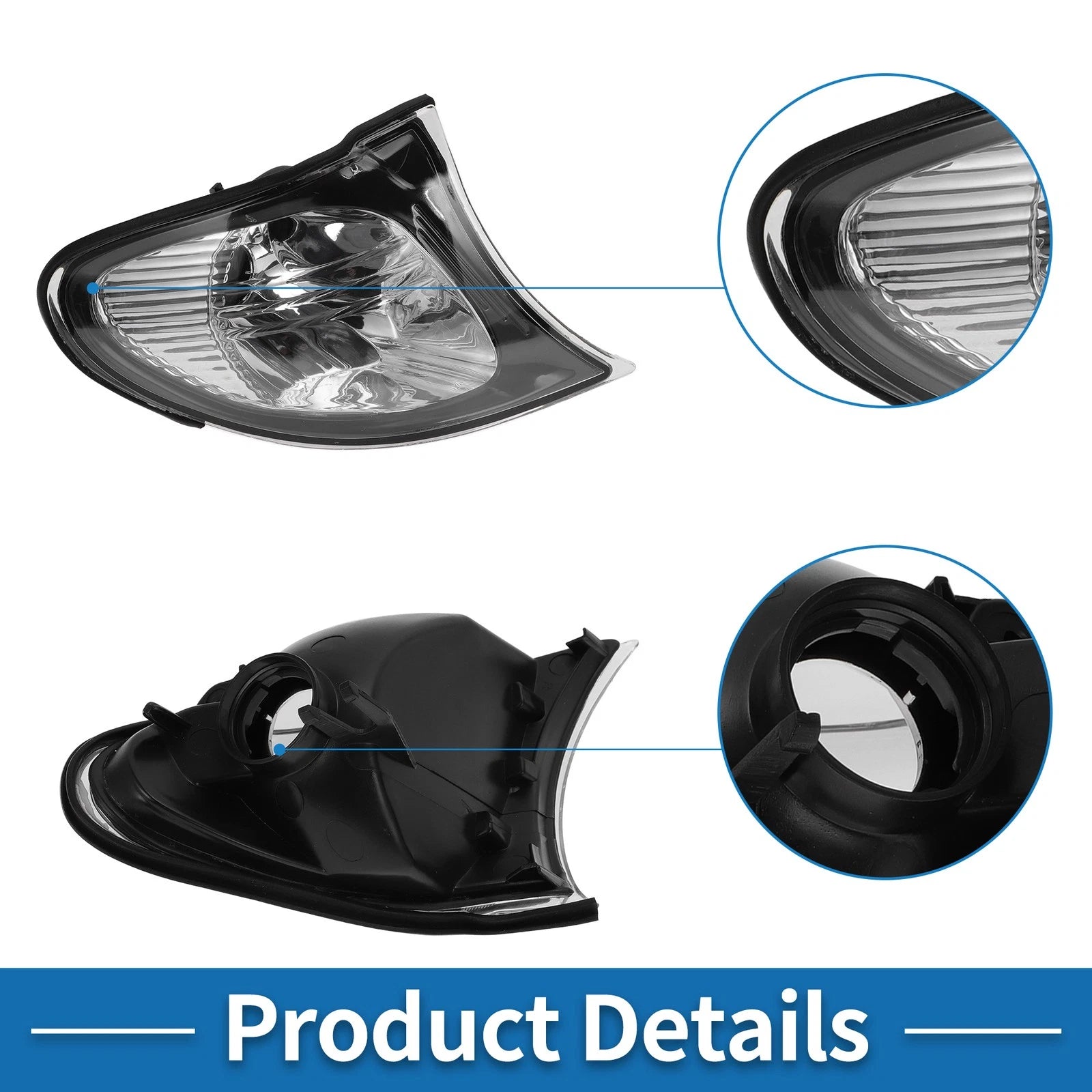 1 Pc Right Corner Signal Light Cover for BMW 3 Series (2002–2005) No. 63137165860