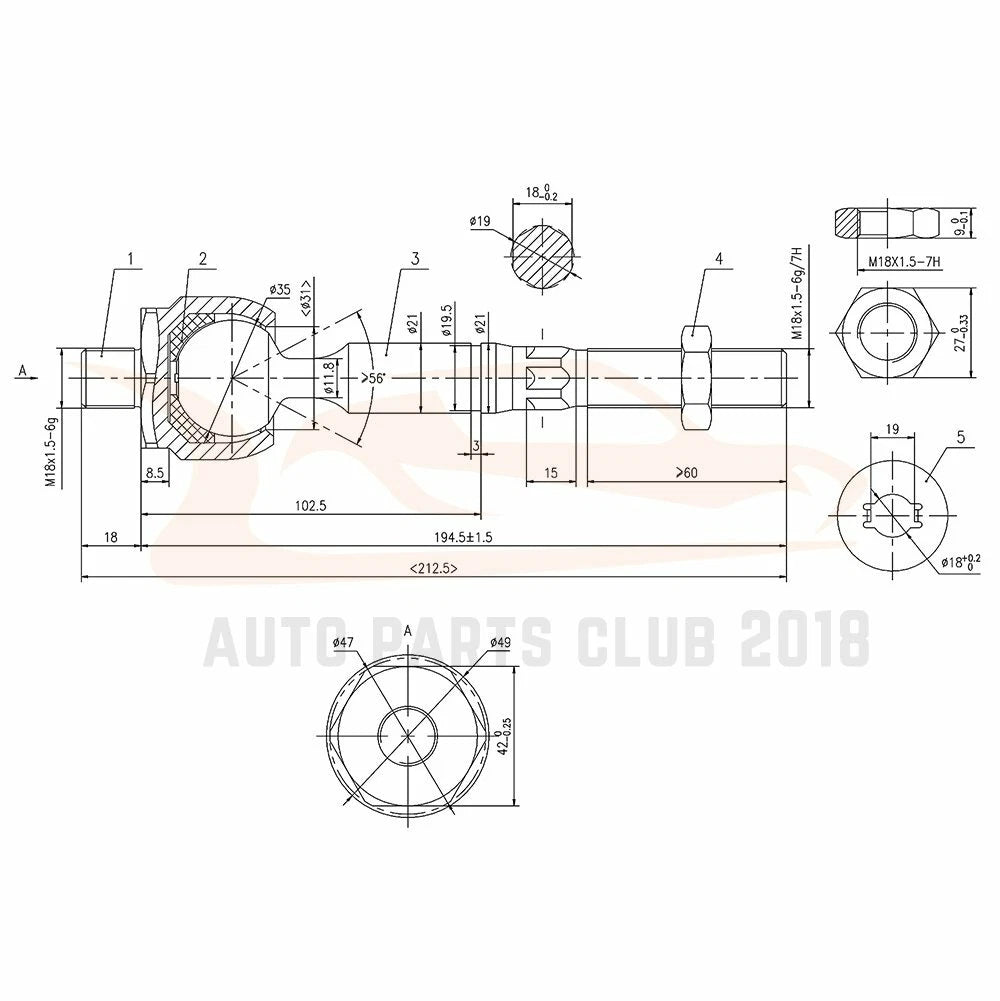 Set of 8 Upper Lower Ball Joints Tie Rod Links for Toyota Tundra Sequoia