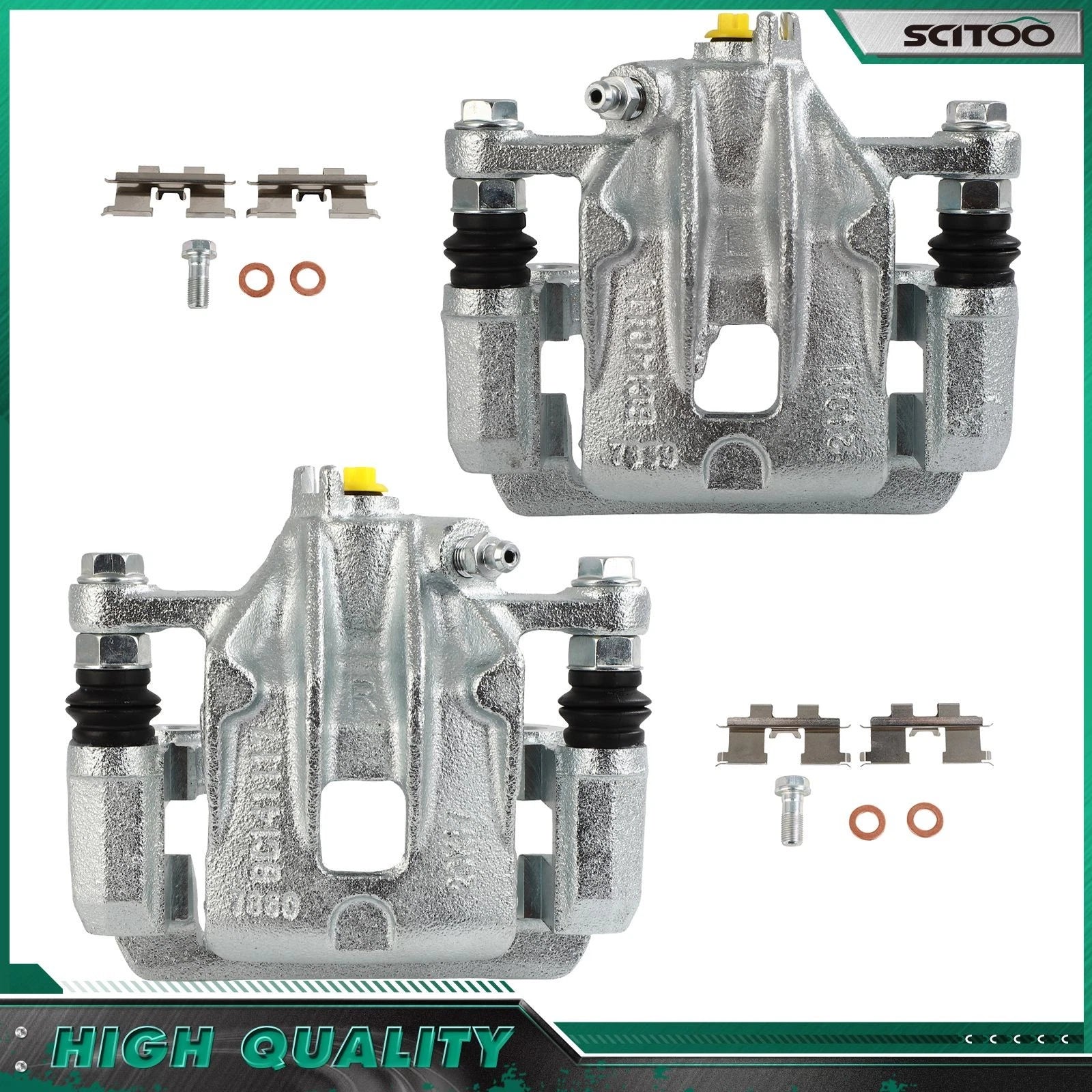 Rear Pair Brake Calipers w/ Bracket for Hyundai Elantra (2007–2010)