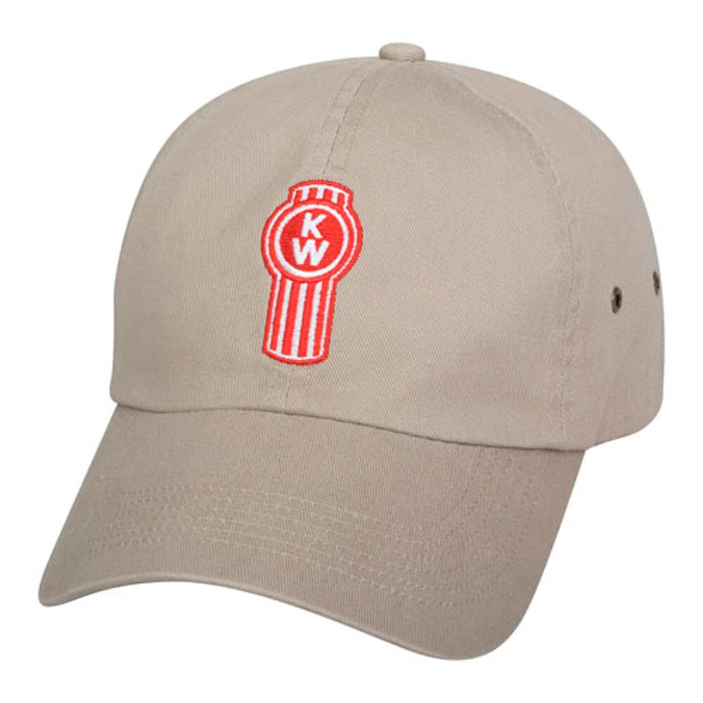 Khaki Low Crown Cap for Kenworth Trucks (Unstructured, Tan)