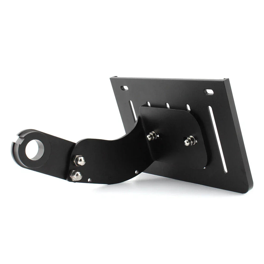 Black Side Mount License Plate Bracket for Harley Softail