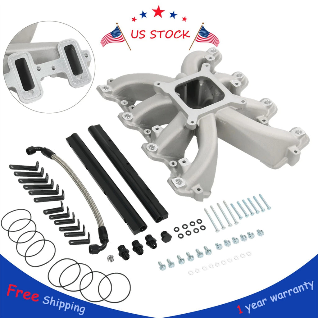 Single Plane EFI Intake Manifold with Fuel Rails for GM LS1/LS2/LS6 (1997–2015)