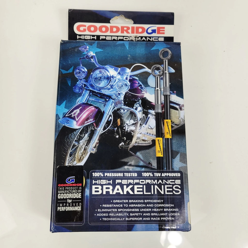 Goodridge +6" Brake Line Kit for Harley Road King (ABS) (2014–2023) HD22102-A
