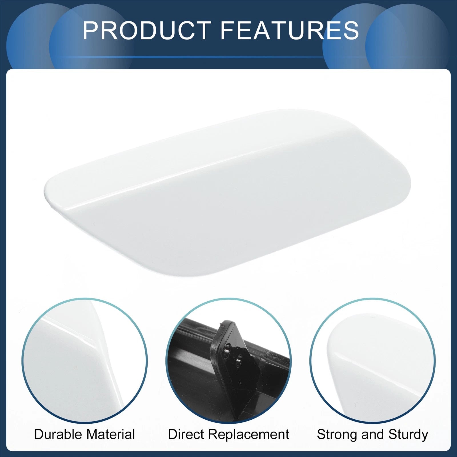 Front Right Washer Nozzle Cover Cap for Volkswagen Jetta A6 (2011–2014) White