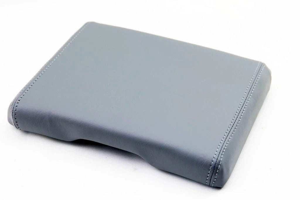 Leather Center Console Lid Armrest Cover for Ford F150 (1997–2003) Gray