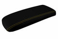 Console Lid Armrest Cover for Ford Explorer (1995–2001) Carbon Fiber Yellow Stitch