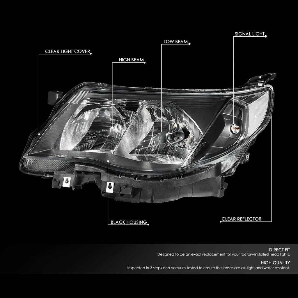 Black Clear Signal Headlights for Subaru Forester (2009–2013)