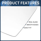 Left Side Heated White Mirror Glass for Volkswagen Touareg (2018–2022)