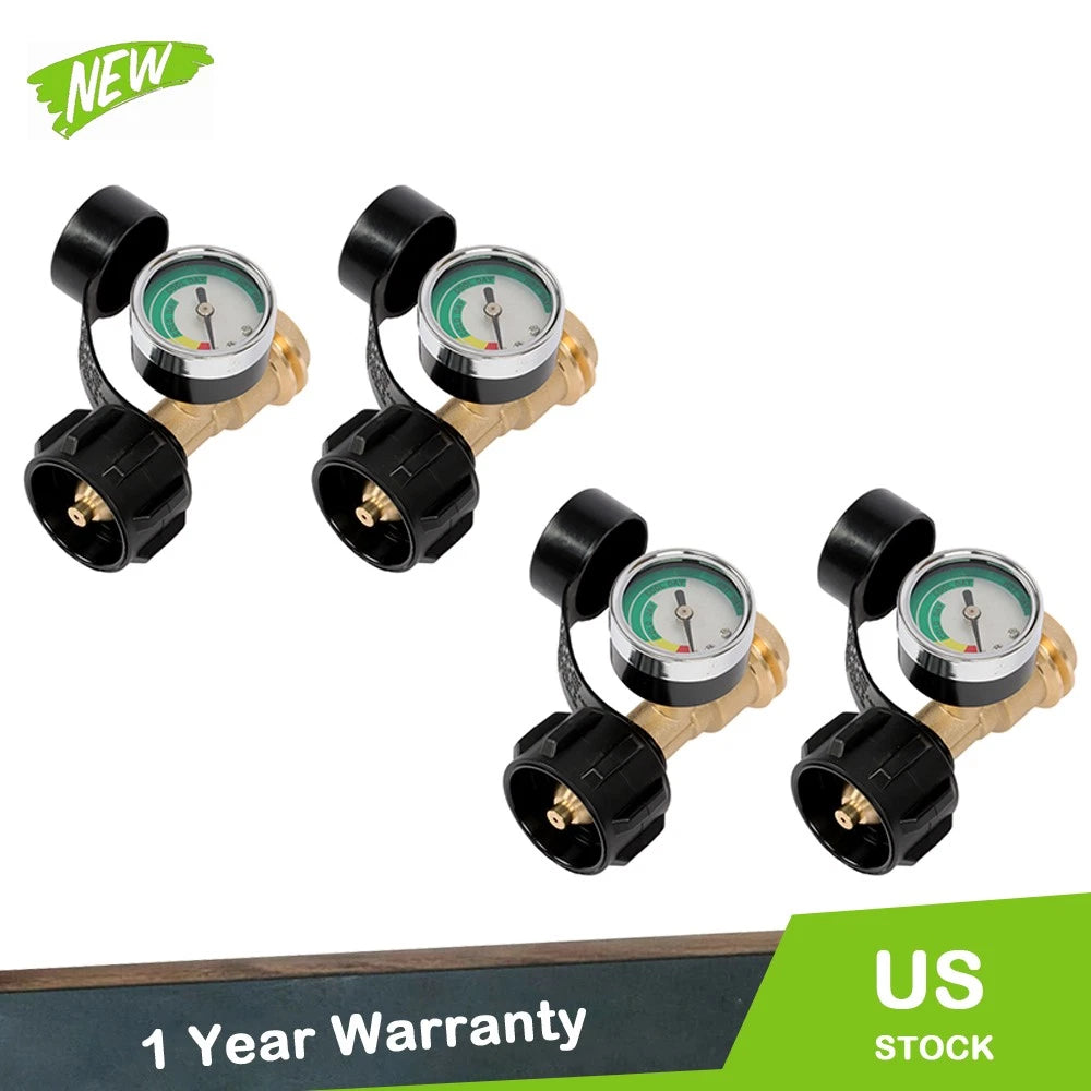 Set of 4 Copper Gas Tank Inflation Joint Converters for Propane