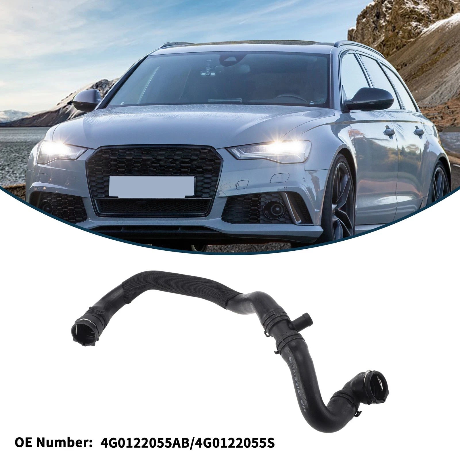 Lower Radiator Hose for Audi A6 Quattro (2016–2018) No. 4G0122055AB
