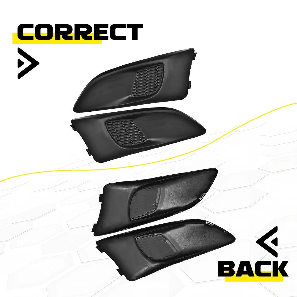 2X Front Bumper Fog Light Lamp Covers for Chevrolet Sonic (2012–2016)