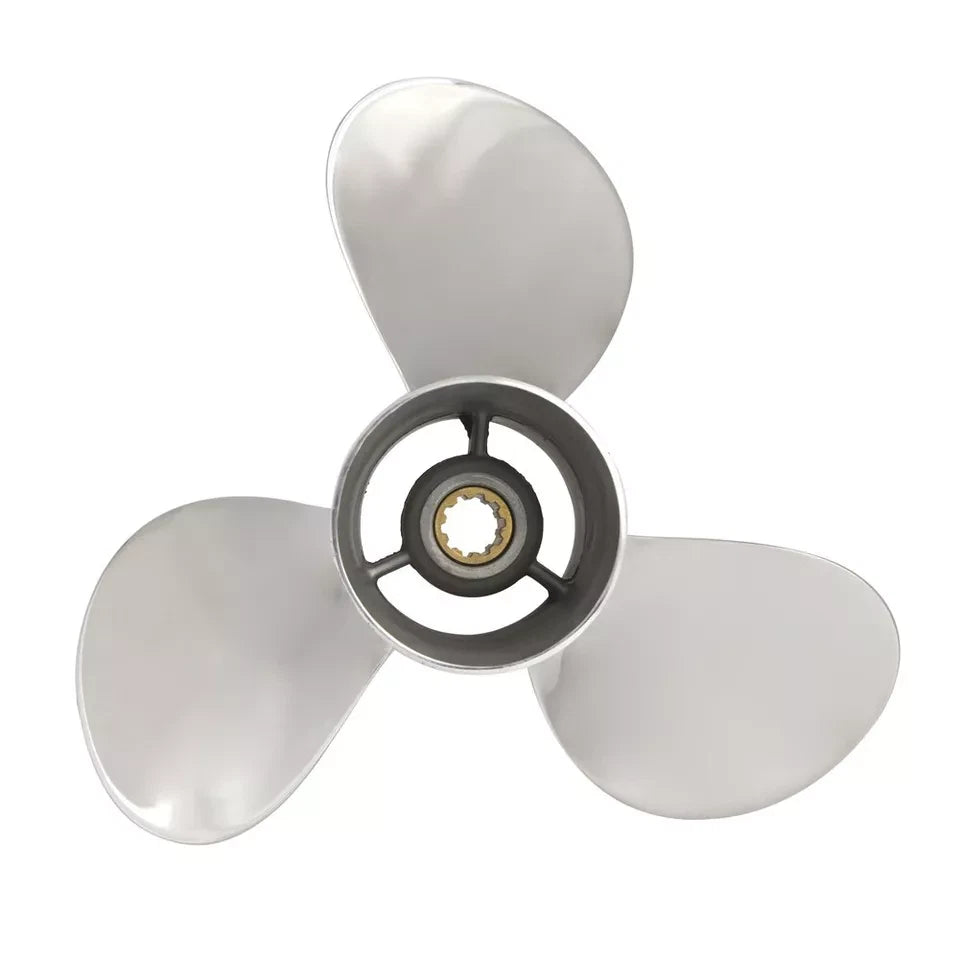 9.25x11 Stainless Steel Boat Propeller for Suzuki DF8-20HP (10 Spline)