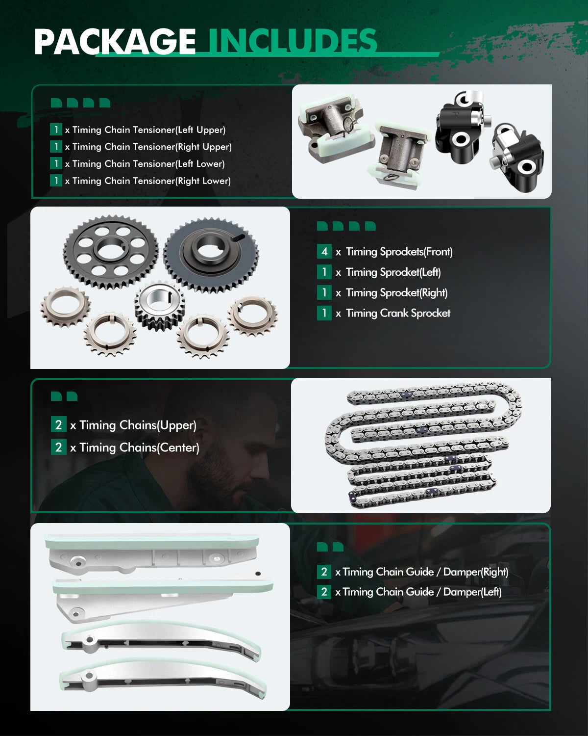 Timing Chain Kit for Lincoln Aviator, Mercury Marauder 4.6L V8 (2003–2005)