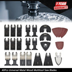 40Pcs Oscillating Tool Accessories Kit for Universal Multitools