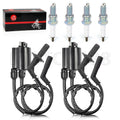Set of 2 Ignition Coils & Spark Plugs for Honda Shadow 1100 VT1100 (1987–2007)