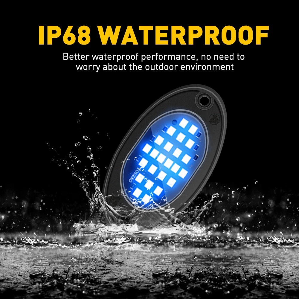 LED Rock Lights for Jeep (Offroad Truck, ATV, UTV, Boat)