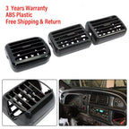 3PC A/C Air Heater Dash Bezel Vents for Dodge Ram 1500 2500 3500 (1998–2002)