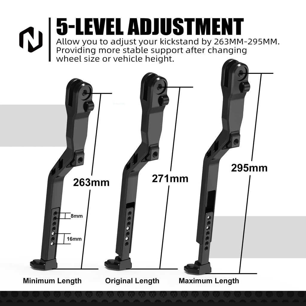 CNC Adjustable Foot Side Kick Stand for Sur Ron Light Bee (2018–2023)
